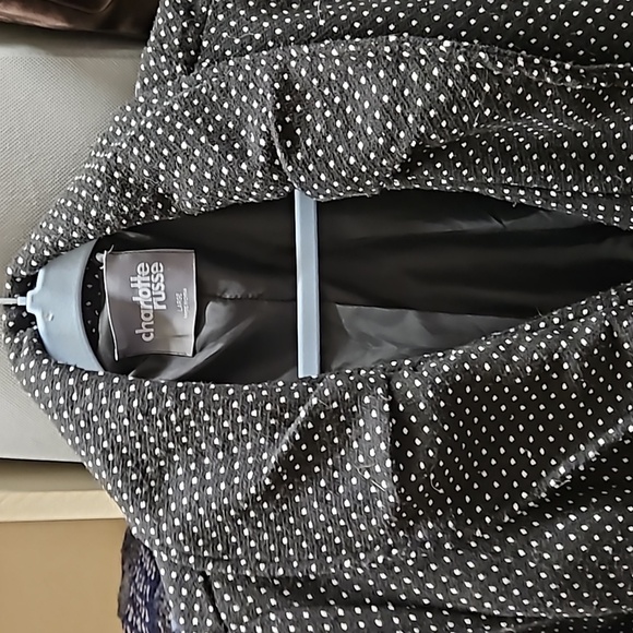 Black and white Belted jacket size m by Charlotte Russe - Picture 1 of 5